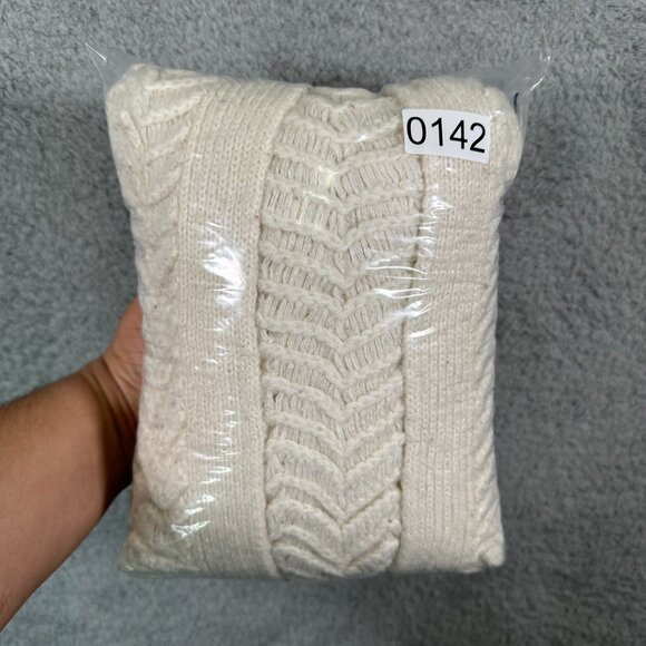 Mossimo‎ Cardigan Cream Long Sleeve Open Front Fuzzy Knit Sweater - Picture 10 of 10